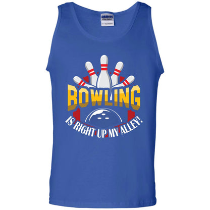 Bowler T-shirt Bowling Is Right Up My Alley Royal