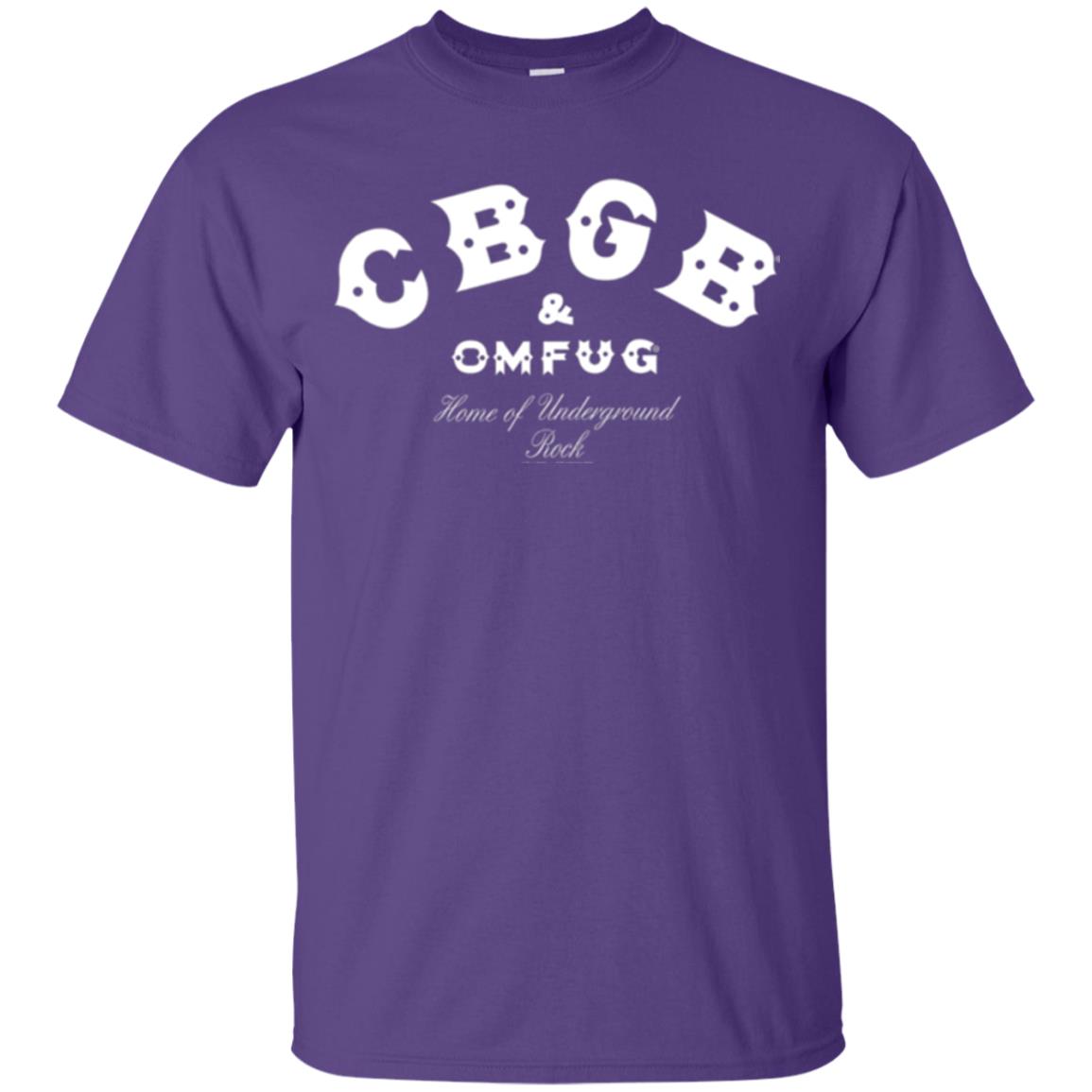 Music T-shirt Cbgb And Omfug Home Of Underground Rock Purple