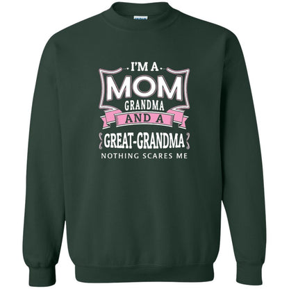 Nana T-shirt Nothing Scares Me I'm Mom Grandma Forest Green