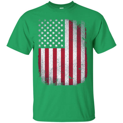 Usa Flag T-shirt 4th July Irish Green