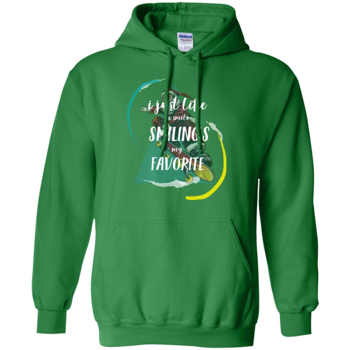 Christmas T-shirt I Just Like To Smile Smiling My Favorite Irish Green