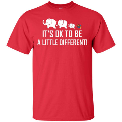 It_s Ok To Be A Little Different Autism Elephant Shirt Red