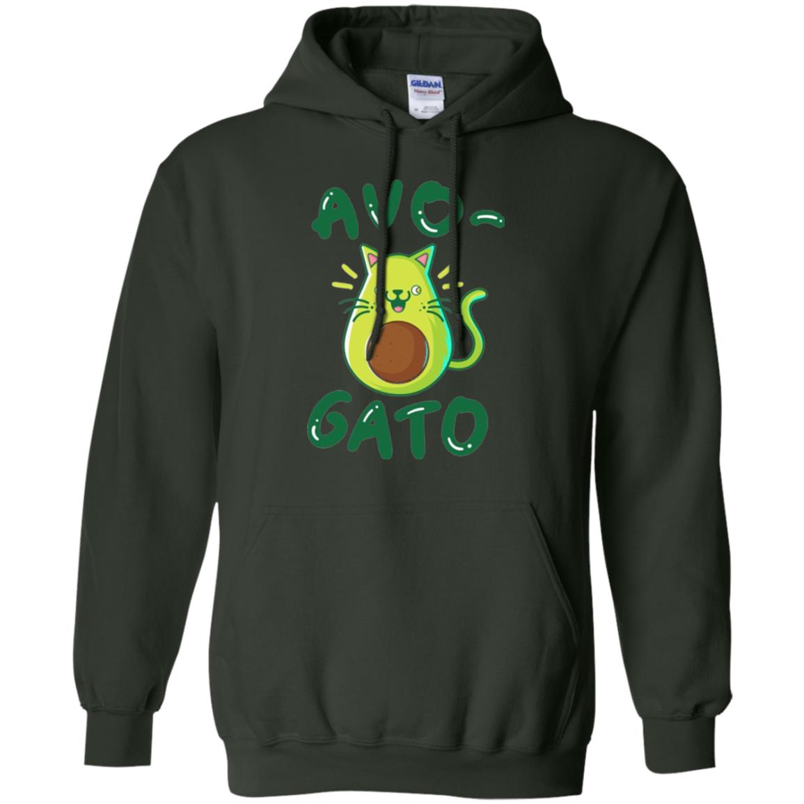 Cat Lovers T-shirt Avocado Avogato Forest Green
