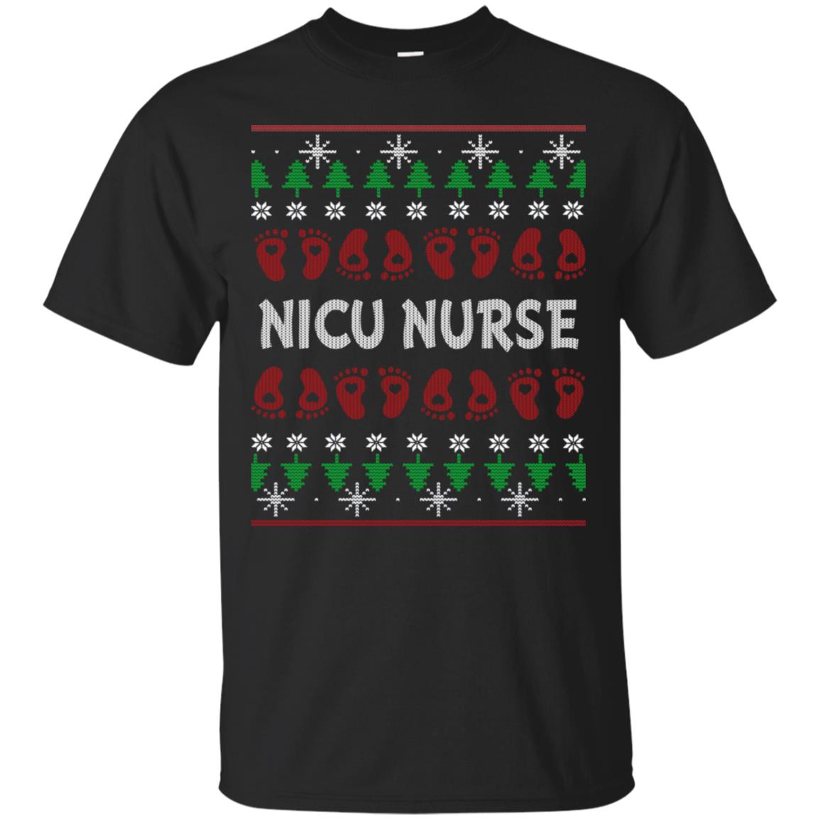 Nicu Nurse Nursing X-mas Christmas Gift Shirt Black