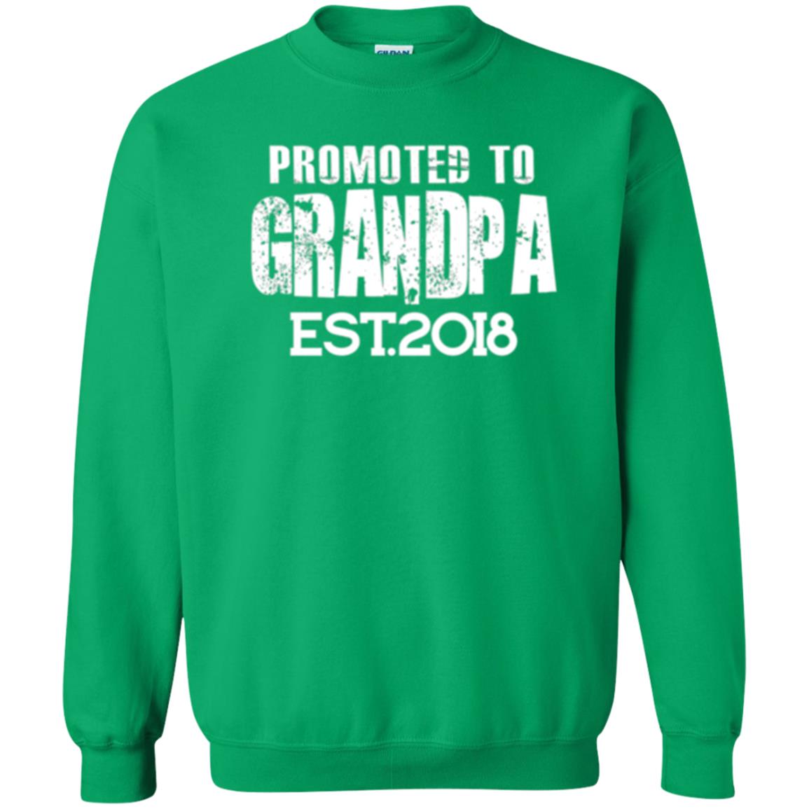 Papa T-shirt Promoted To Grandpa Est 2018 T-shirt Irish Green