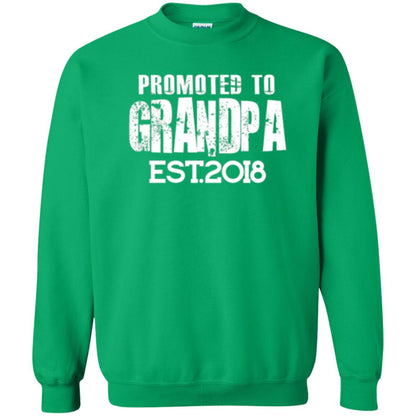 Papa T-shirt Promoted To Grandpa Est 2018 T-shirt Irish Green