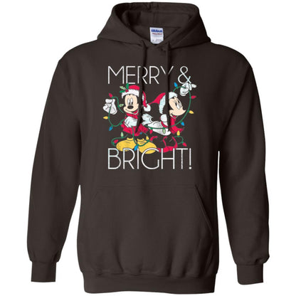 Disney Mickey Mouse T-shirt Merry And Bright Christmas Dark Chocolate