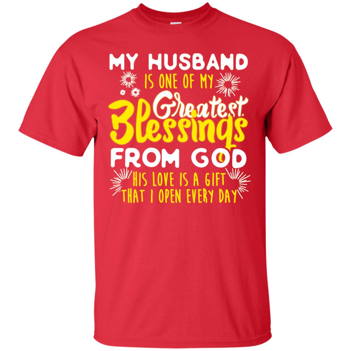 My Husband Is One Of My Greatest Blessings From God Shirt For Wife Red
