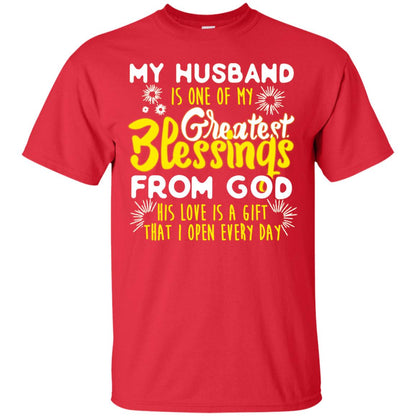 My Husband Is One Of My Greatest Blessings From God Shirt For Wife Red