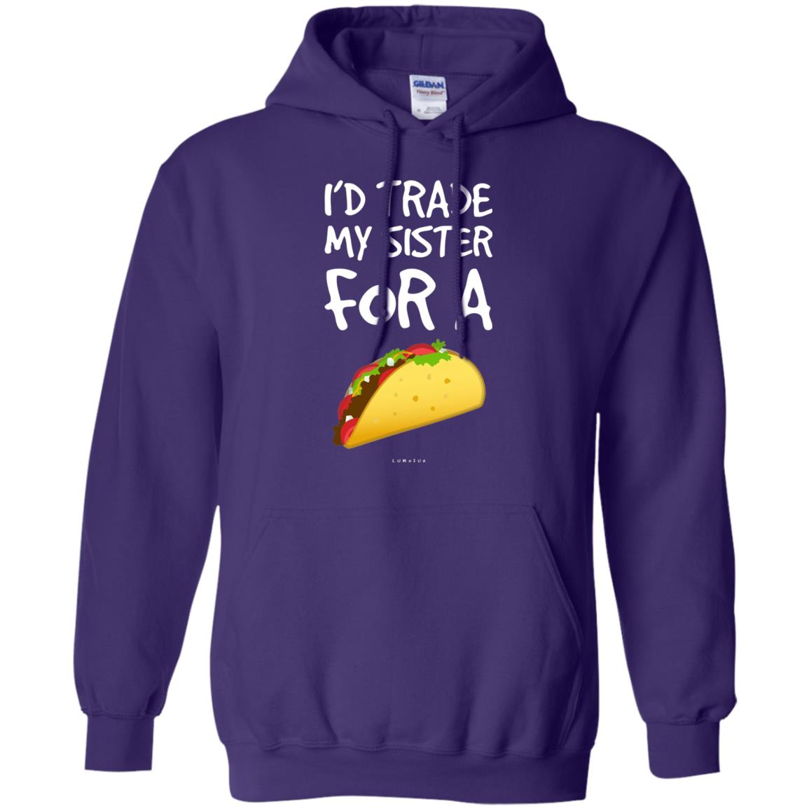Id Trade My Sister For A Taco Shirt. Funny Taco T-shirt Purple
