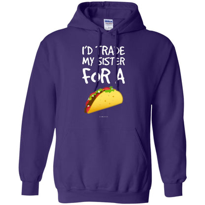 Id Trade My Sister For A Taco Shirt. Funny Taco T-shirt Purple