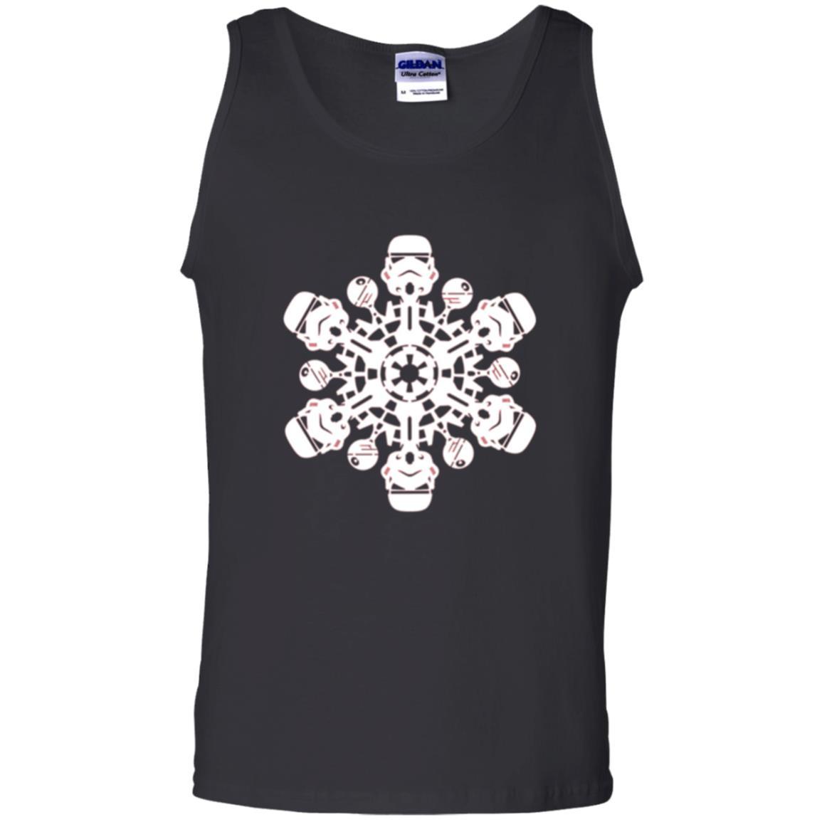 Film T-shirt Star Wars Stormtrooper Christmas Snowflake Graphic Black