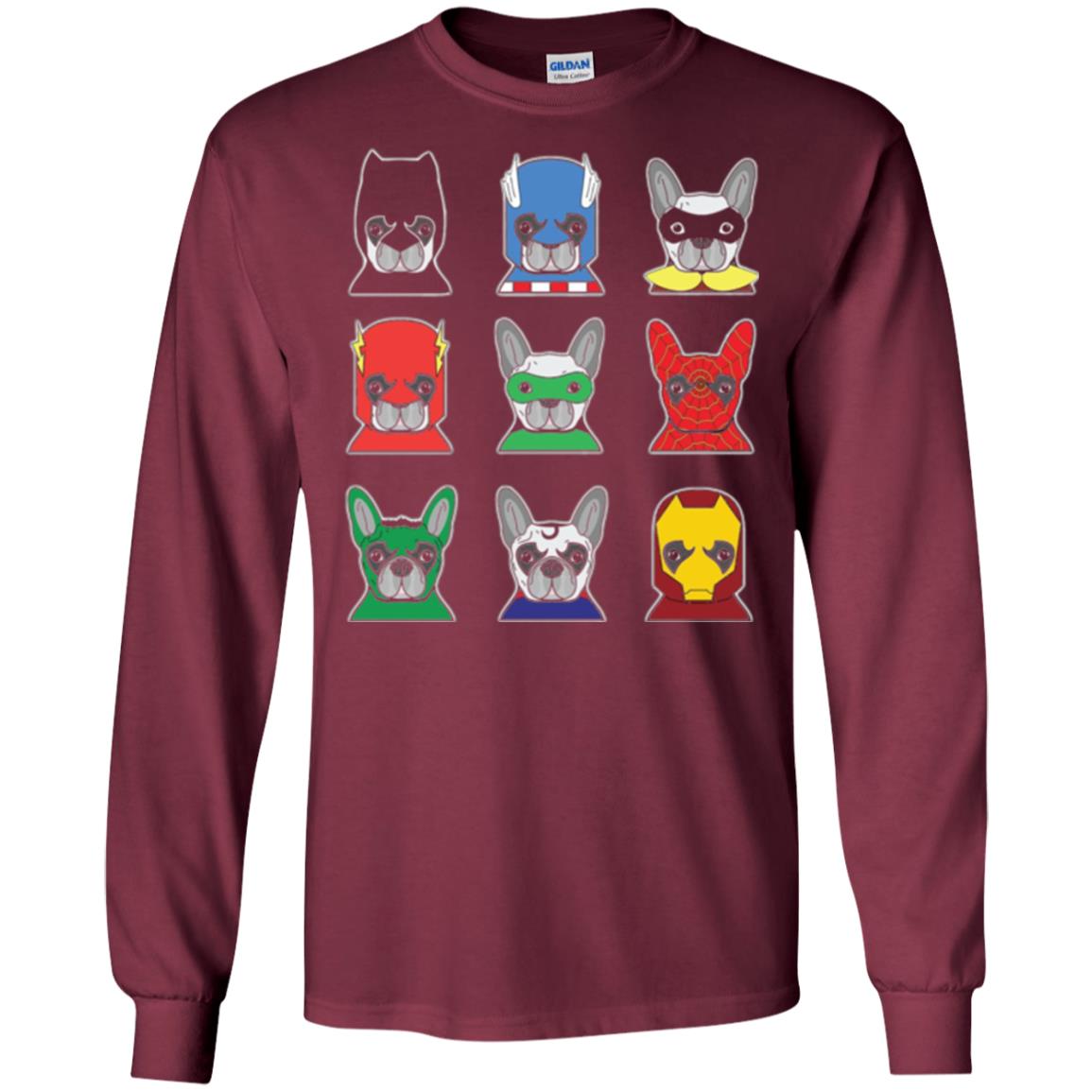 Dog Lover T Shirt Bulldog Bulldogs Heroes Maroon