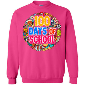 100 Days Of School Last Day Of School ShirtG180 Gildan Crewneck Pullover Sweatshirt 8 oz.