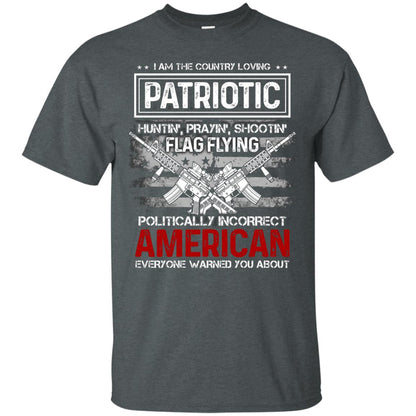 Politically Incorrect American Everyone Warned You About Military Shirt Dark Heather