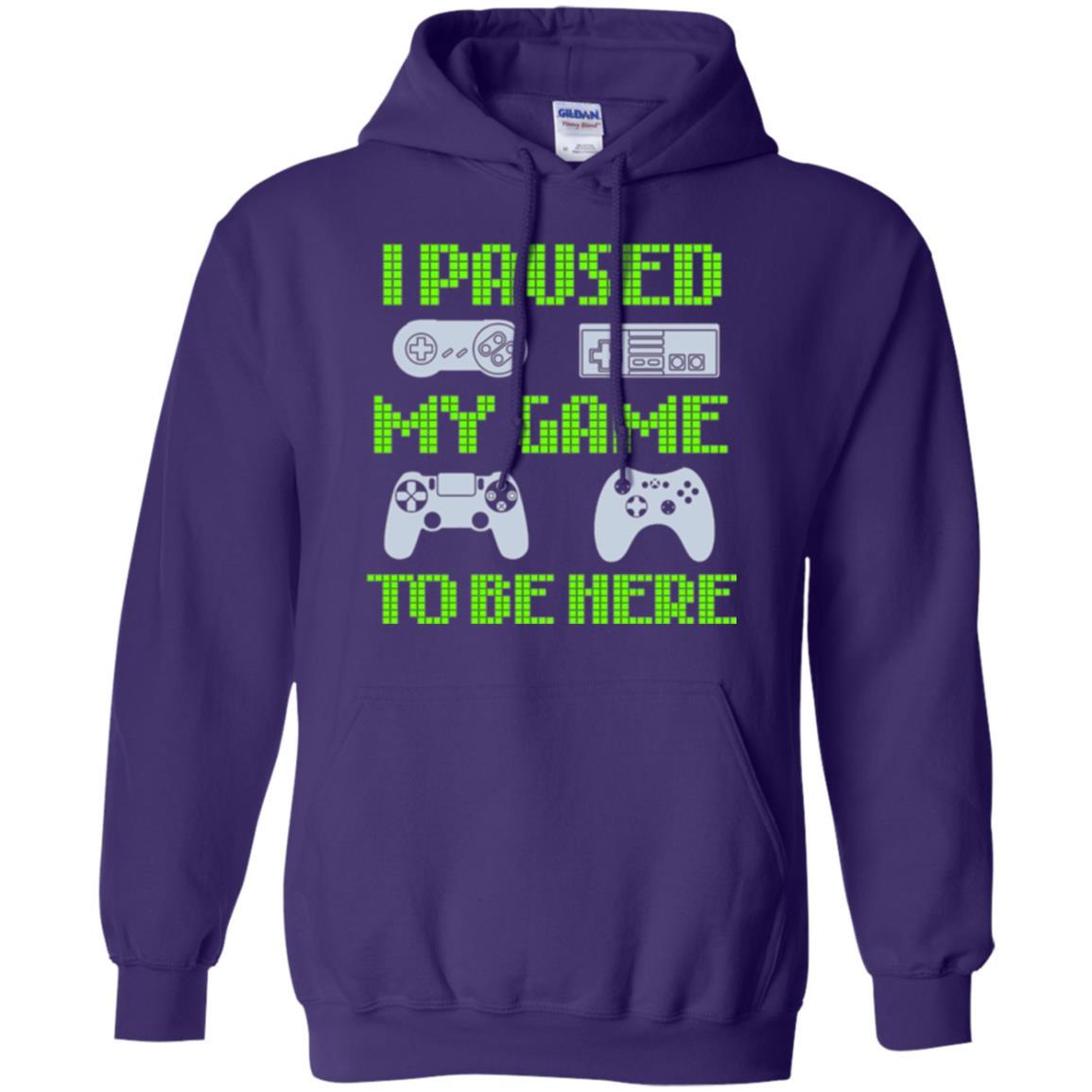 Gamer T-shirt I Paused My Game To Be Here Purple