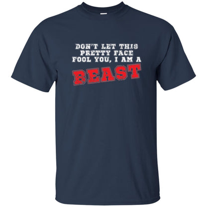 Wrestling T-shirt Don_t Let This Pretty Face Fool You Navy