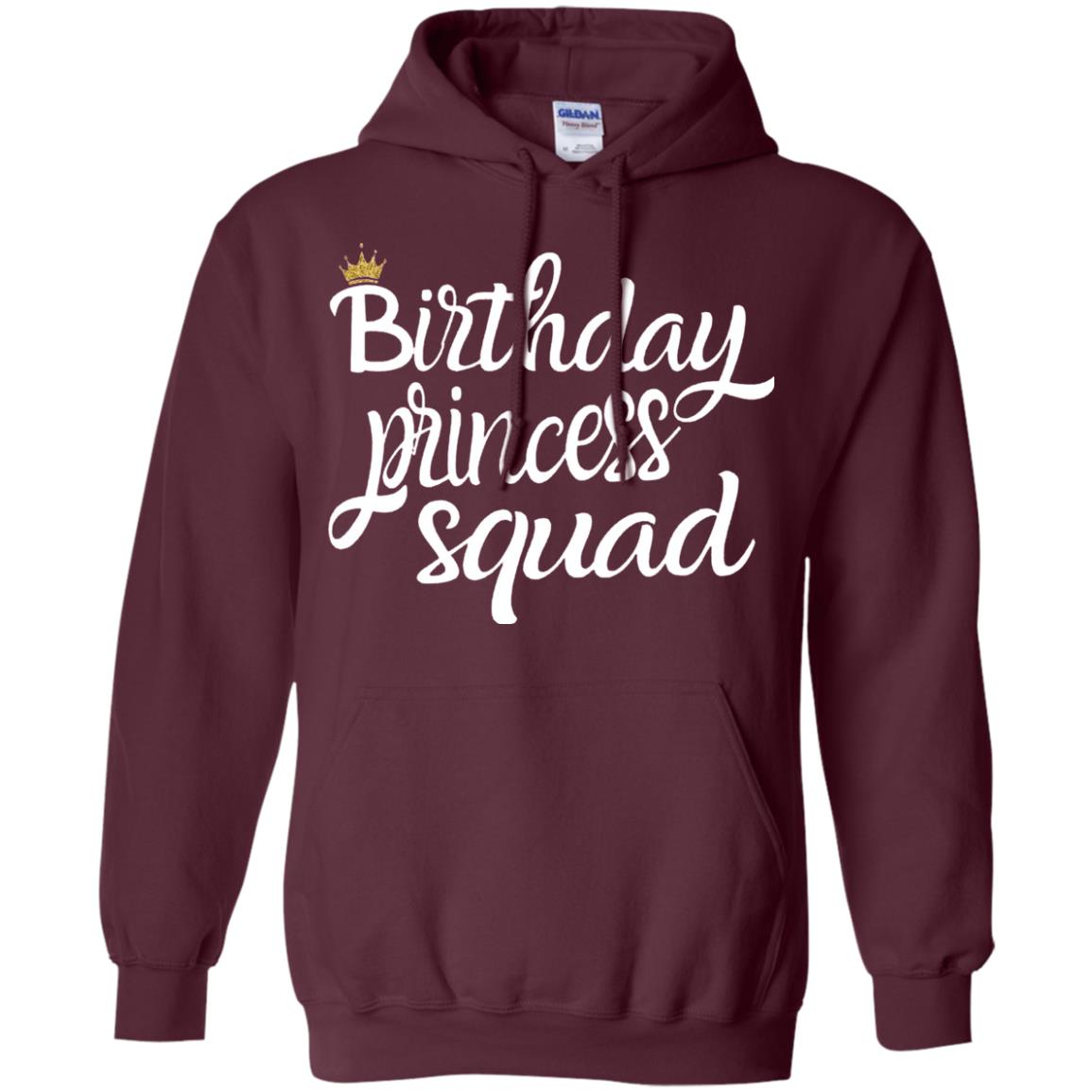 Birthday T-shirt Princess Squad Maroon