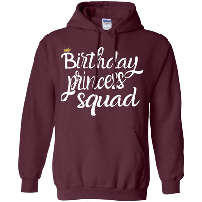 Birthday T-shirt Princess Squad Maroon