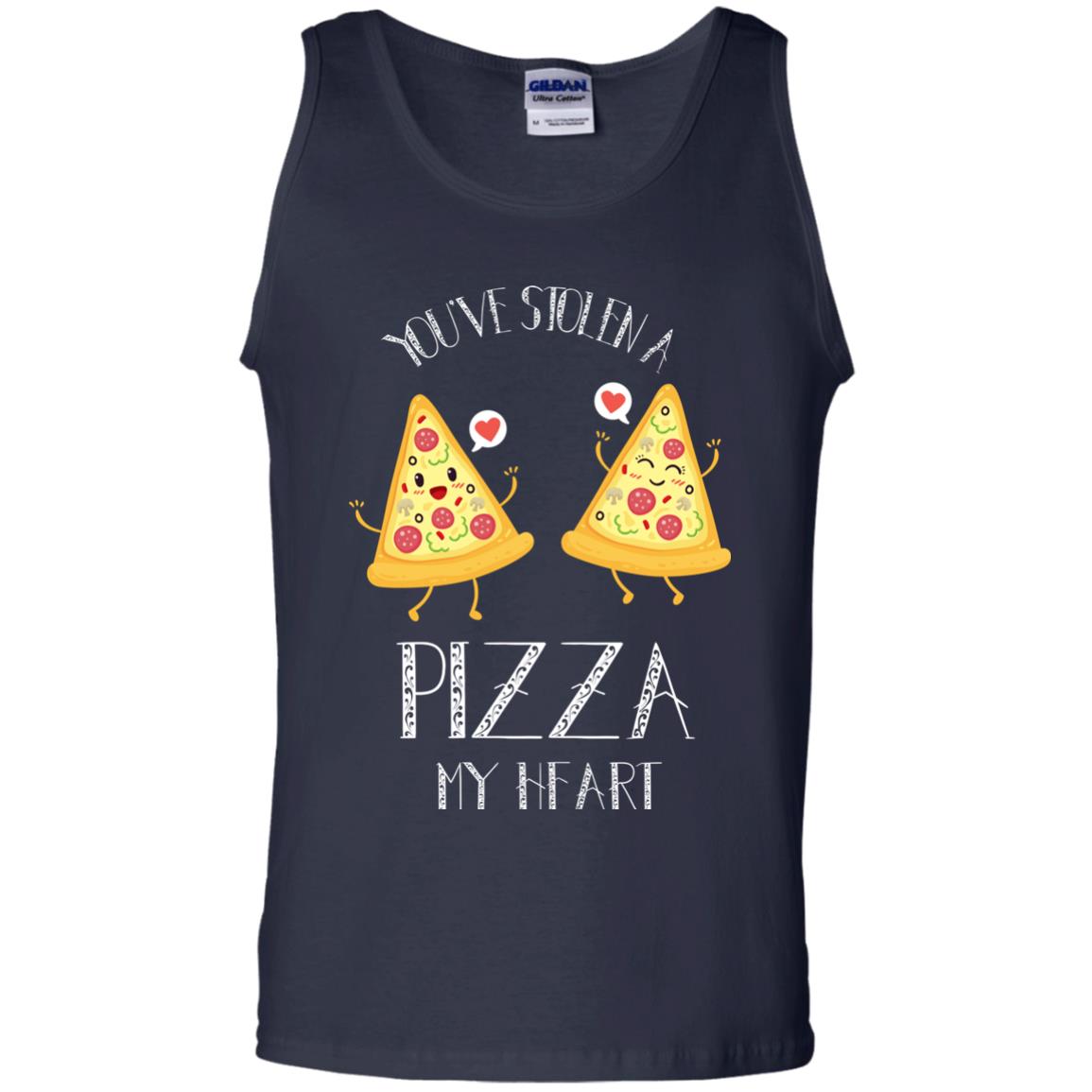 Pizza Lover T-shirt You've Stolen A Pizza My Heart Navy