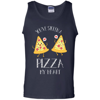 Pizza Lover T-shirt You've Stolen A Pizza My Heart Navy
