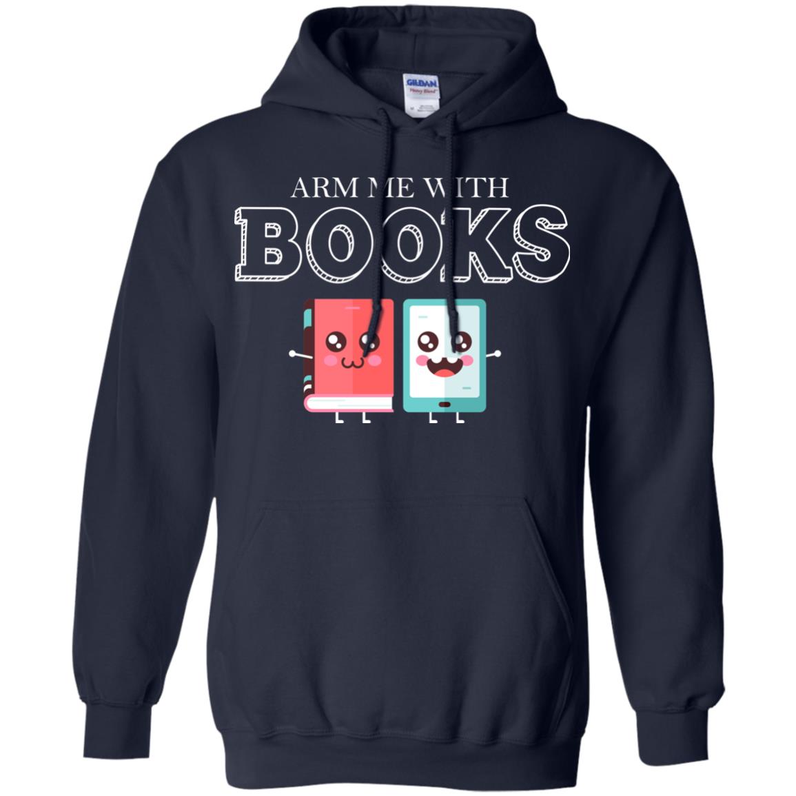 Arm Me With Books Gun Control T-shirt Navy