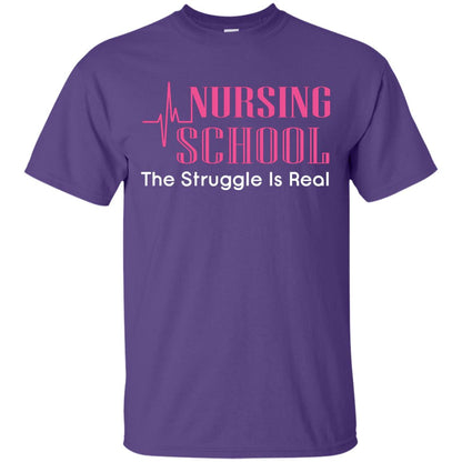 Nursing School The Struggle Is Real Nurse Gift Shirt For Student Purple