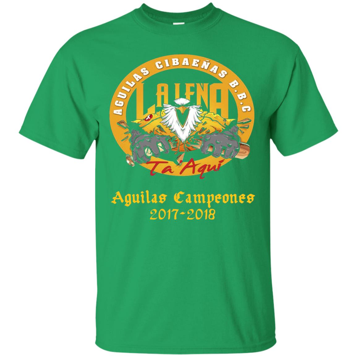 Baseball Lover T-shirt Aguilas Cibaenas Campeones 2017-2018 Irish Green