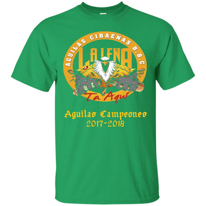 Baseball Lover T-shirt Aguilas Cibaenas Campeones 2017-2018 Irish Green