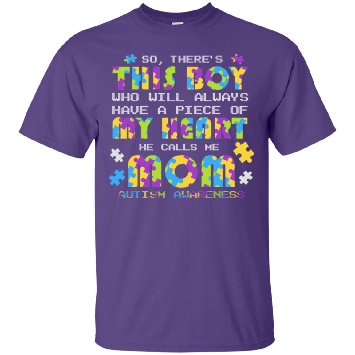 He Calls Me Mom Autism Awareness Gift Shirt For Mom Purple