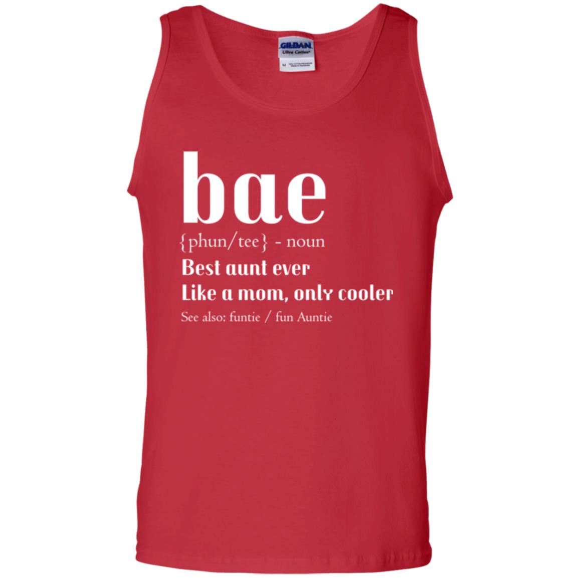 Aunt T-shirt Bae Best Aunt Ever Red