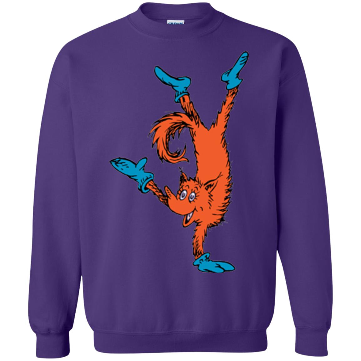 Dr. Seuss Fox In Socks Handstand Book Lover T-shirt Purple