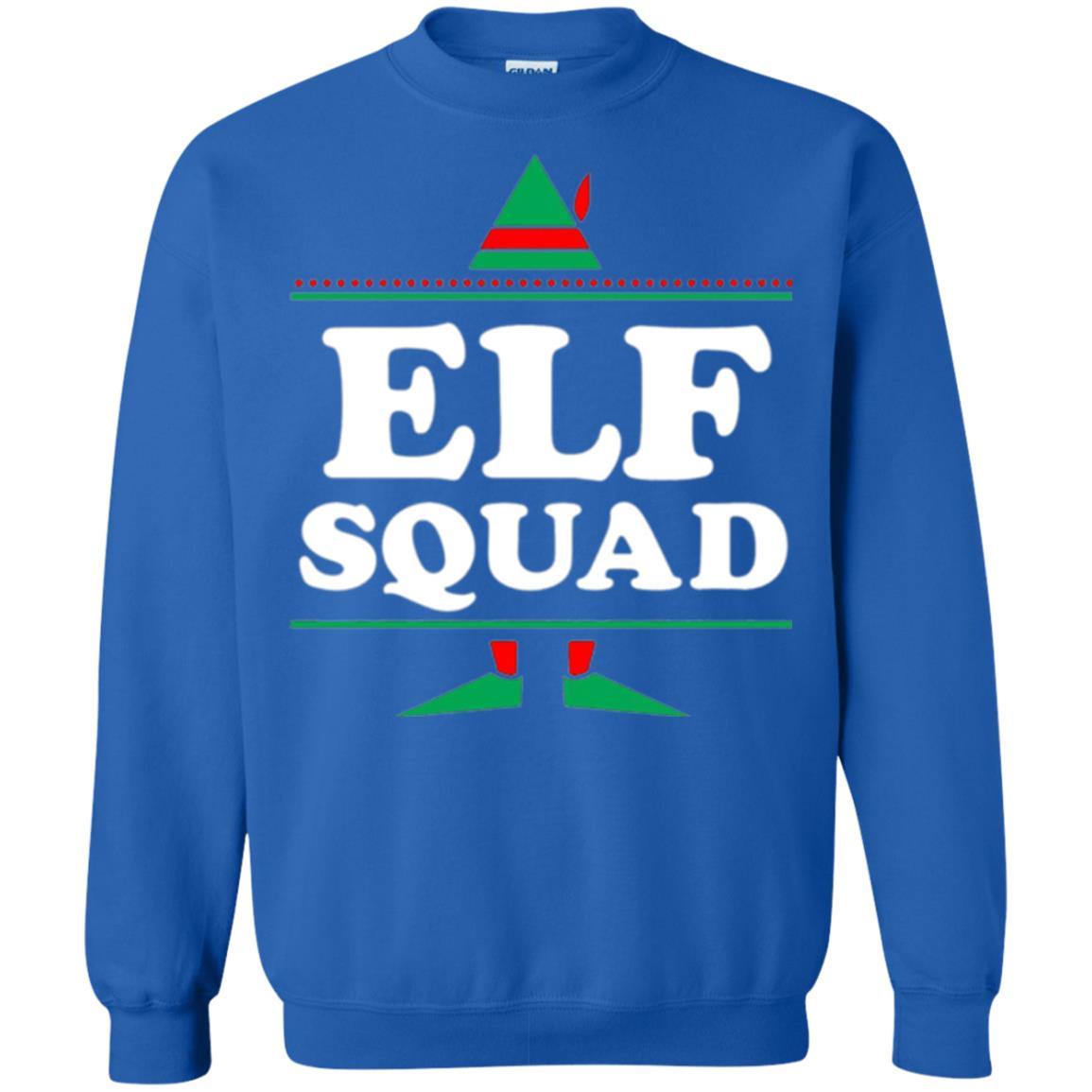 Christmas T-shirt Elf Squad Holiday Family Group Matching Royal