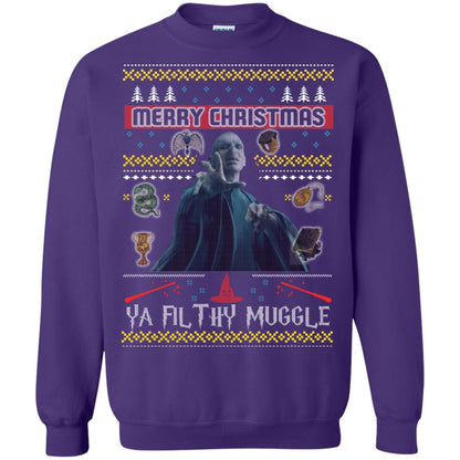 Merry Christmas Ya Filthy Muggle Harry Potter Fan T-shirt Purple