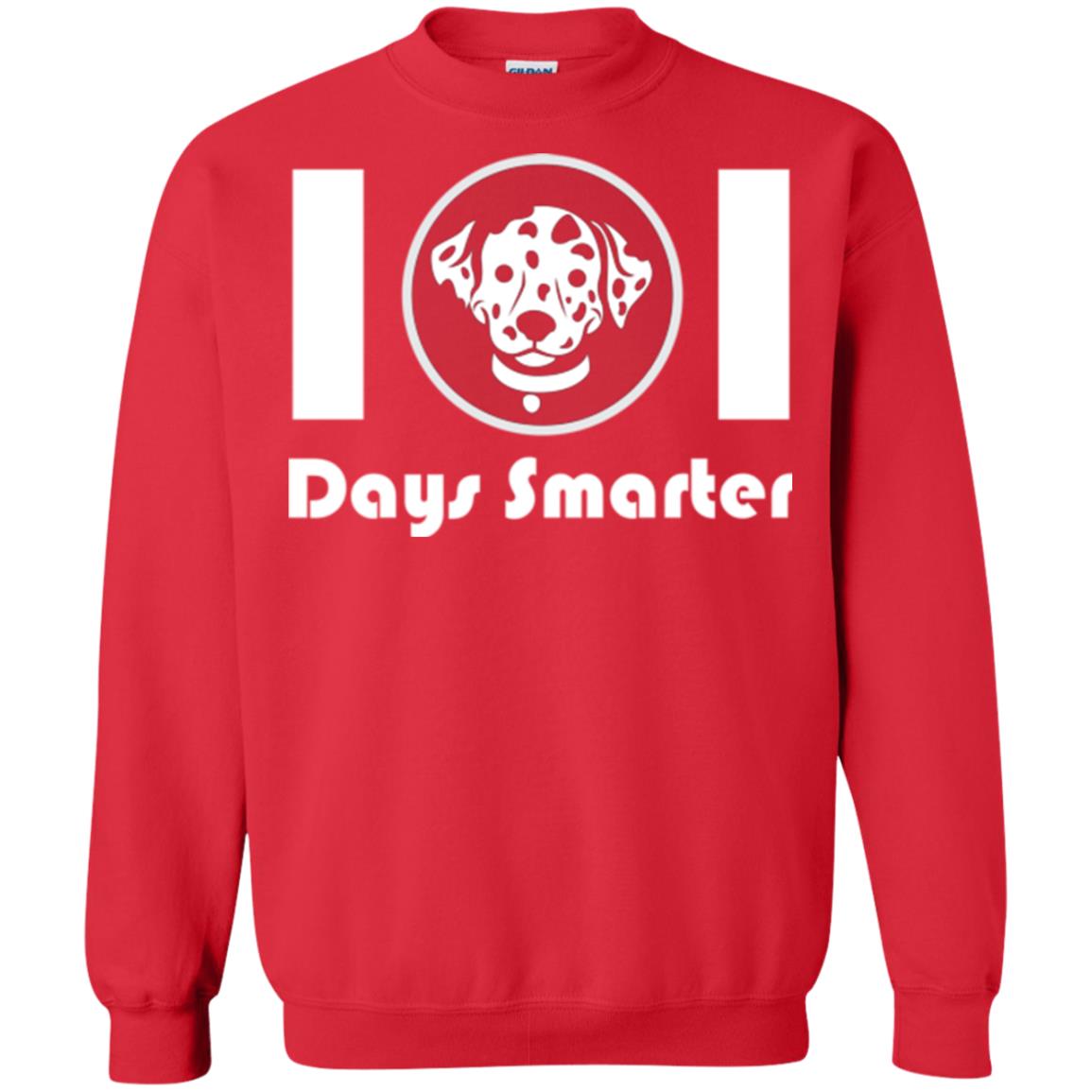 Dog Lovers T-shirt 101 Days Smarter Red