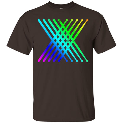 Drummer T-shirt Retro Vintage Drumsticks T-shirt Dark Chocolate