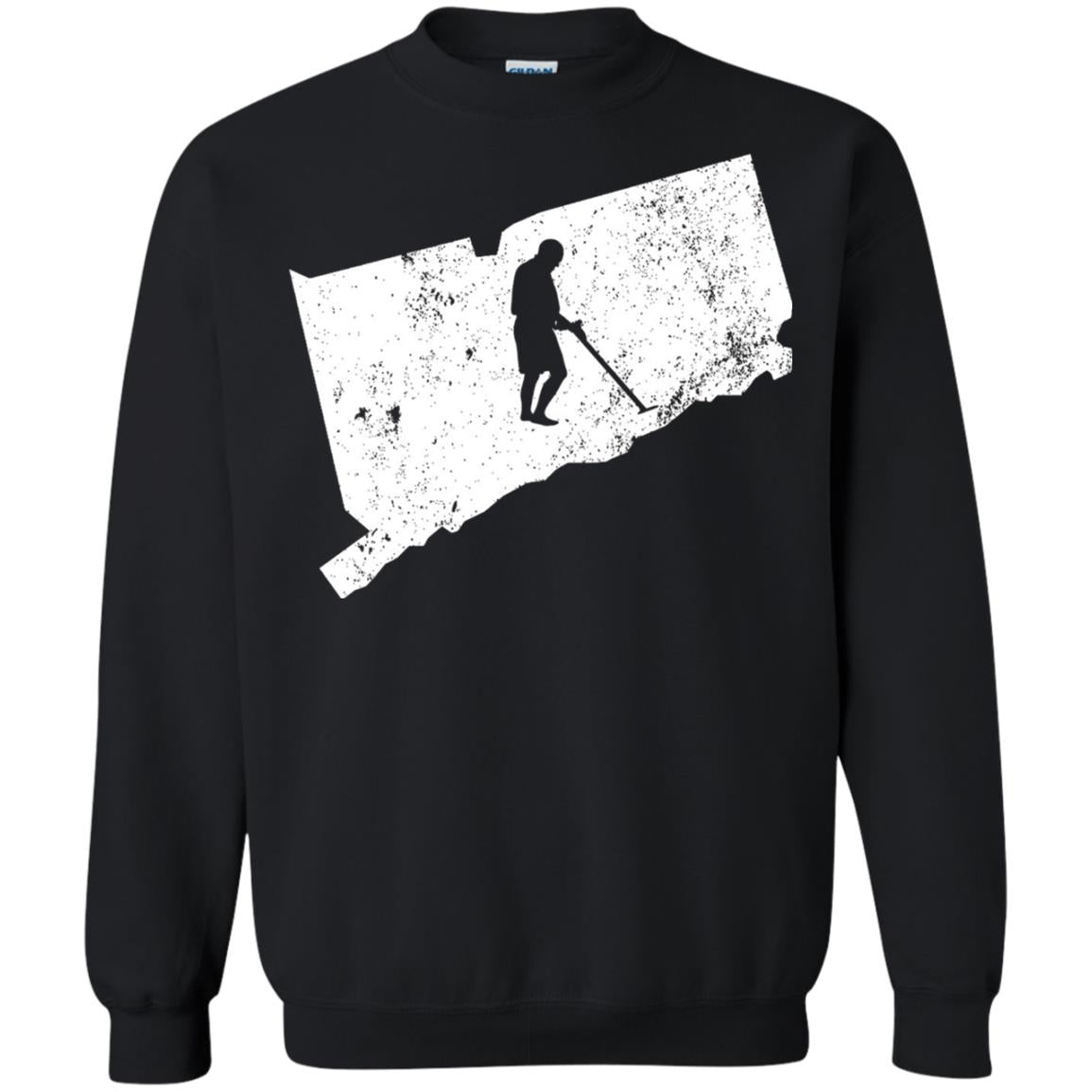 Connecticut Metal Detector Shirt Geocaching Swag Black