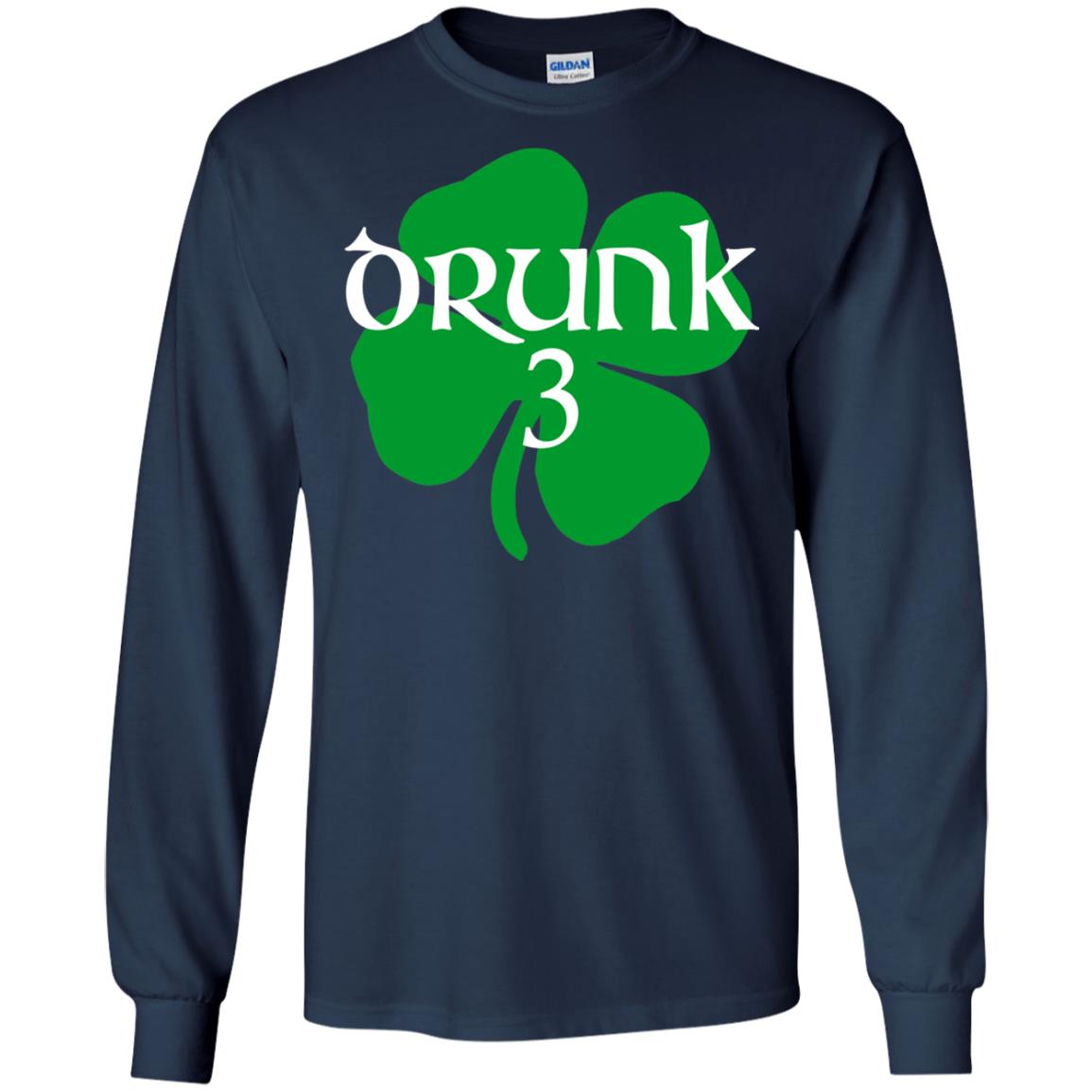 Drunk 3 Lucky Thing St. Patrick_s Day Irish T-shirt Navy
