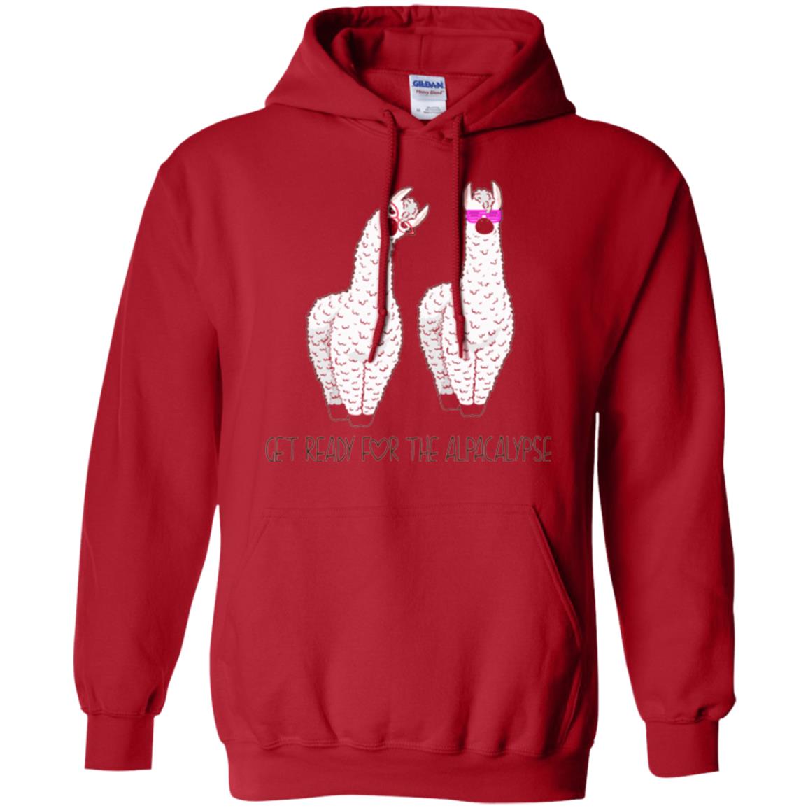 Funny Alpaca T-shirt Get Ready For The Alpacalypse Red