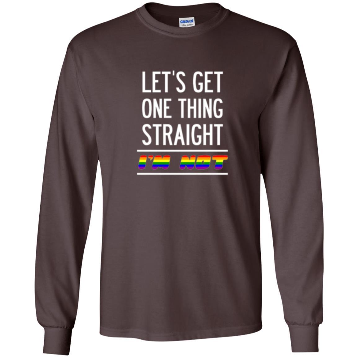 Lgbt T-shirt Let's Get One Thing Straight I'm Not Dark Chocolate