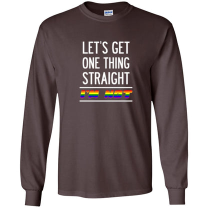 Lgbt T-shirt Let's Get One Thing Straight I'm Not Dark Chocolate