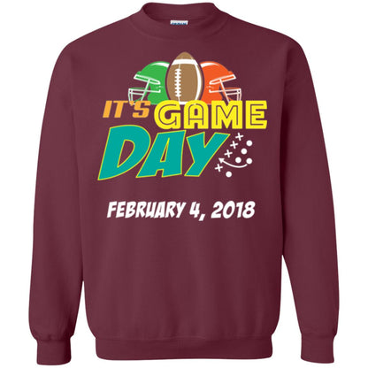 Football Lover T-shirt It_s Game Day February 4 2018 T-shirt Maroon