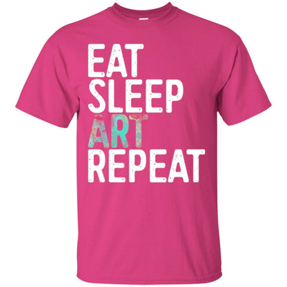 Artist T-shirt Eat Sleep Art Repeat Heliconia