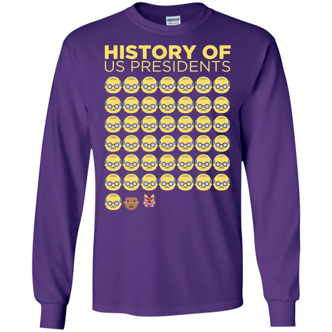 Anti Trump T-shirt History Of Us Presidents Purple