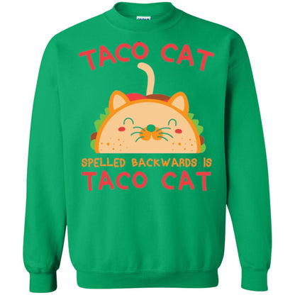 Taco Cat T-shirt Spelled Backwards Is Taco Cat Irish Green