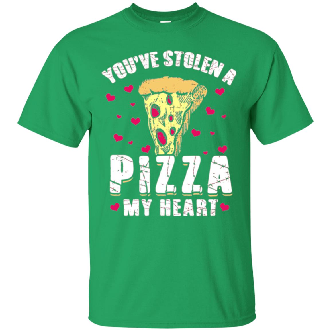 Funny Valentines Day Shirt Food Gift You_ve Stolen Pizza My Heart Irish Green