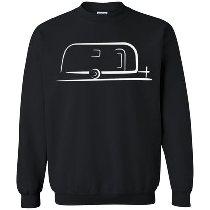 Vintage Airstream Style Streamlined Trailer T-shirt Black