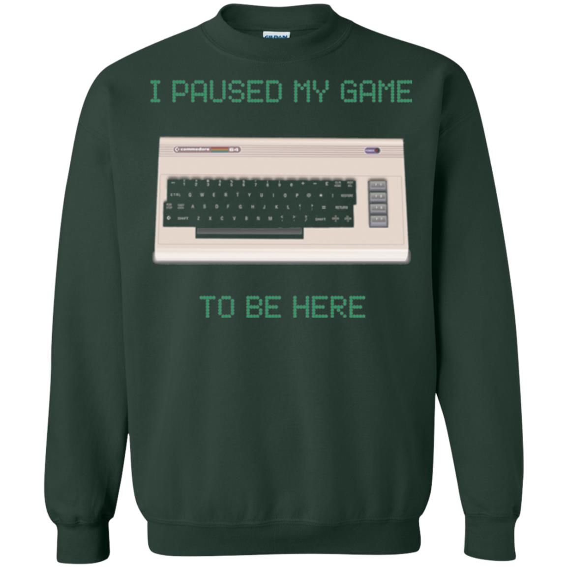 Retro Gamer T-shirt I Paused My Game To Be Here Forest Green