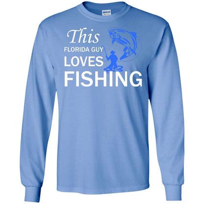 This Florida Guy Love Fishing Fisherman T-shirt Carolina Blue