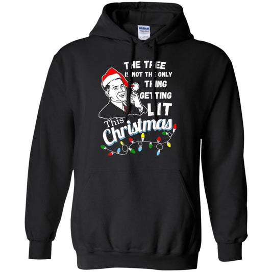Christmas T-shirt The Tree Isn_t The Only Thing Getting Lit This Christmas Black